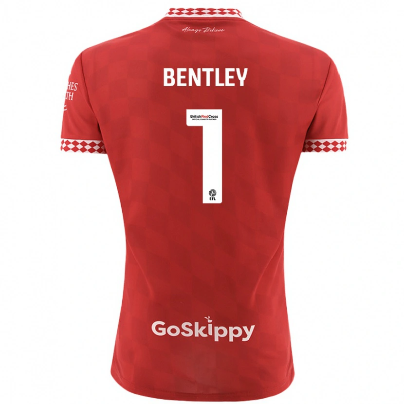 Danxen Niño Camiseta Fran Bentley #1 Rojo 1ª Equipación 2024/25 La Camisa México