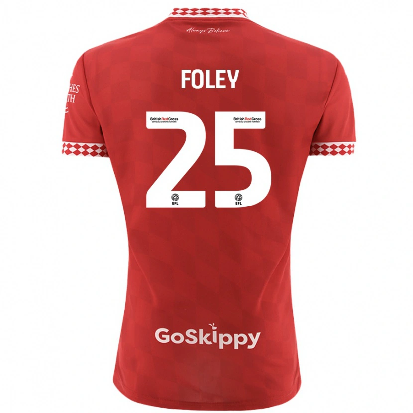 Danxen Niño Camiseta Erin Foley #25 Rojo 1ª Equipación 2024/25 La Camisa México