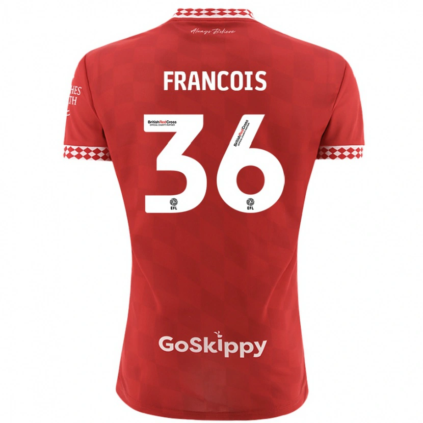 Danxen Niño Camiseta Marlee Francois #36 Rojo 1ª Equipación 2024/25 La Camisa México