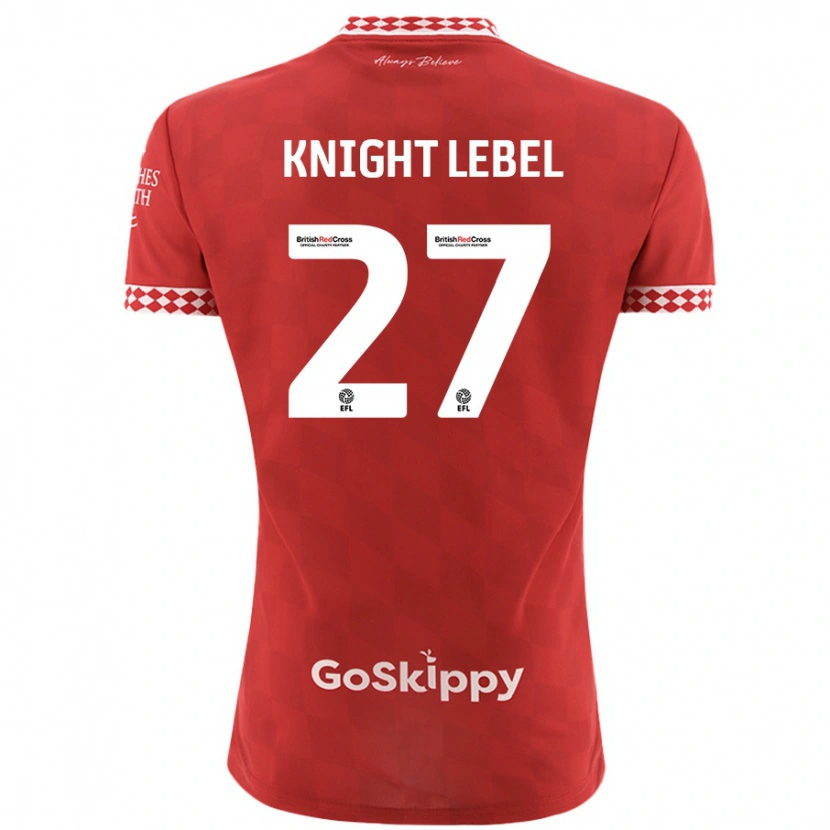 Danxen Niño Camiseta Jamie Knight-Lebel #27 Rojo 1ª Equipación 2024/25 La Camisa México
