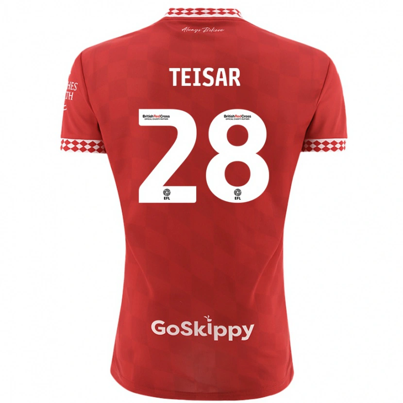 Danxen Niño Camiseta Tianna Teisar #28 Rojo 1ª Equipación 2024/25 La Camisa México