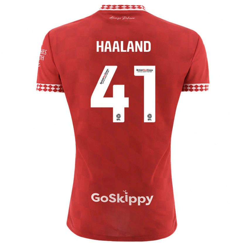 Danxen Niño Camiseta Benedicte Haaland #41 Rojo 1ª Equipación 2024/25 La Camisa México