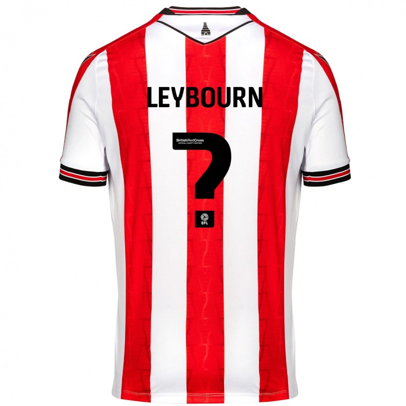 Danxen Niño Camiseta Charlie Leybourn #0 Rojo Blanco 1ª Equipación 2024/25 La Camisa México