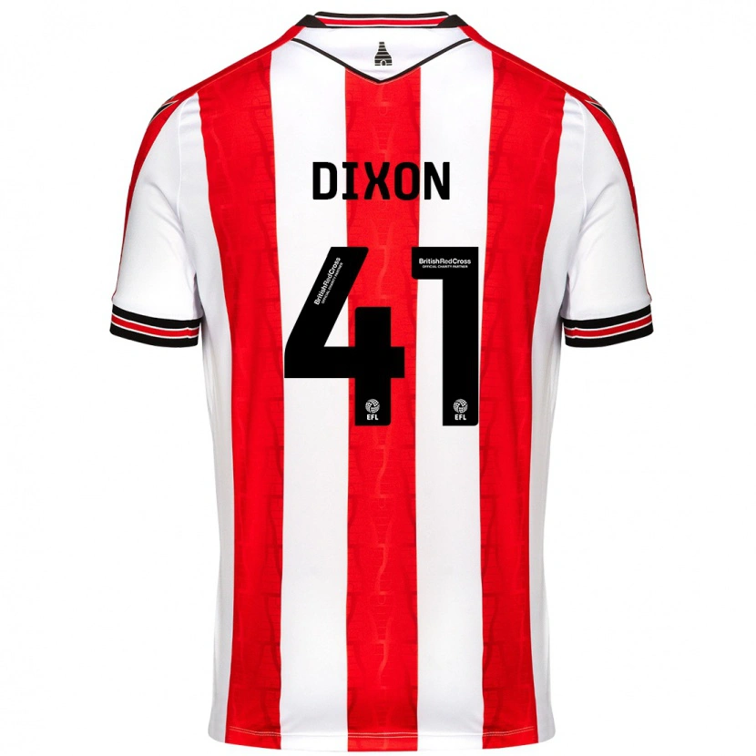Danxen Niño Camiseta Jaden Dixon #41 Rojo Blanco 1ª Equipación 2024/25 La Camisa México