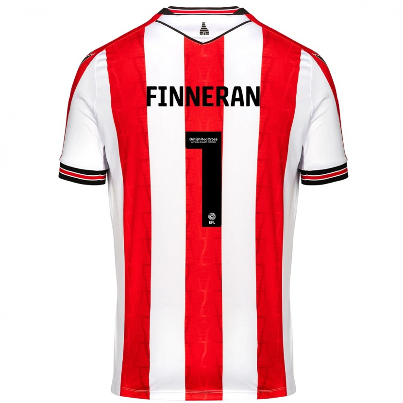Danxen Niño Camiseta Ellie Finneran #1 Rojo Blanco 1ª Equipación 2024/25 La Camisa México