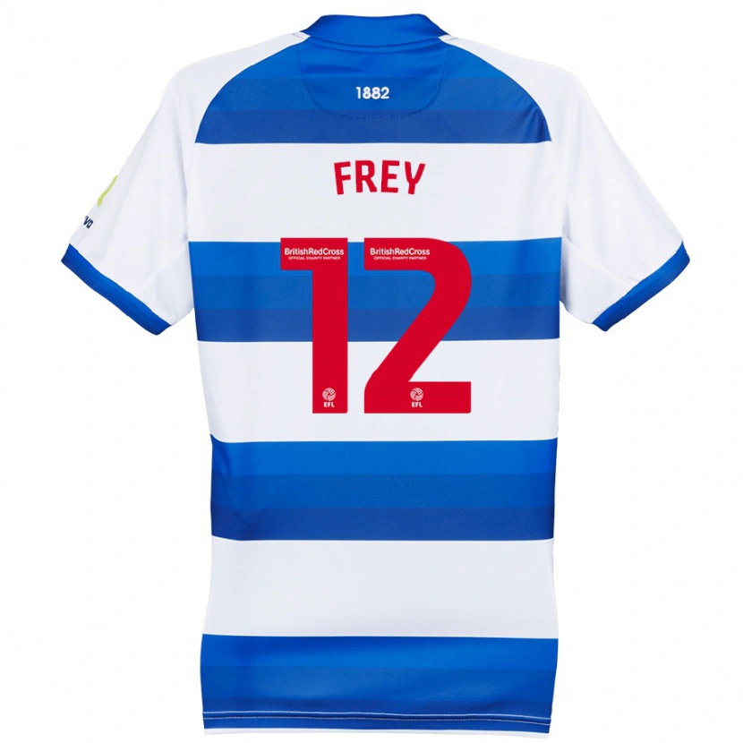 Danxen Niño Camiseta Michael Frey #12 Blanco Azul 1ª Equipación 2024/25 La Camisa México