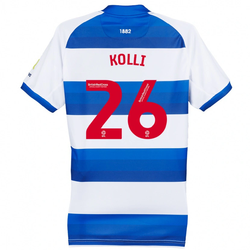 Danxen Niño Camiseta Rayan Kolli #26 Blanco Azul 1ª Equipación 2024/25 La Camisa México