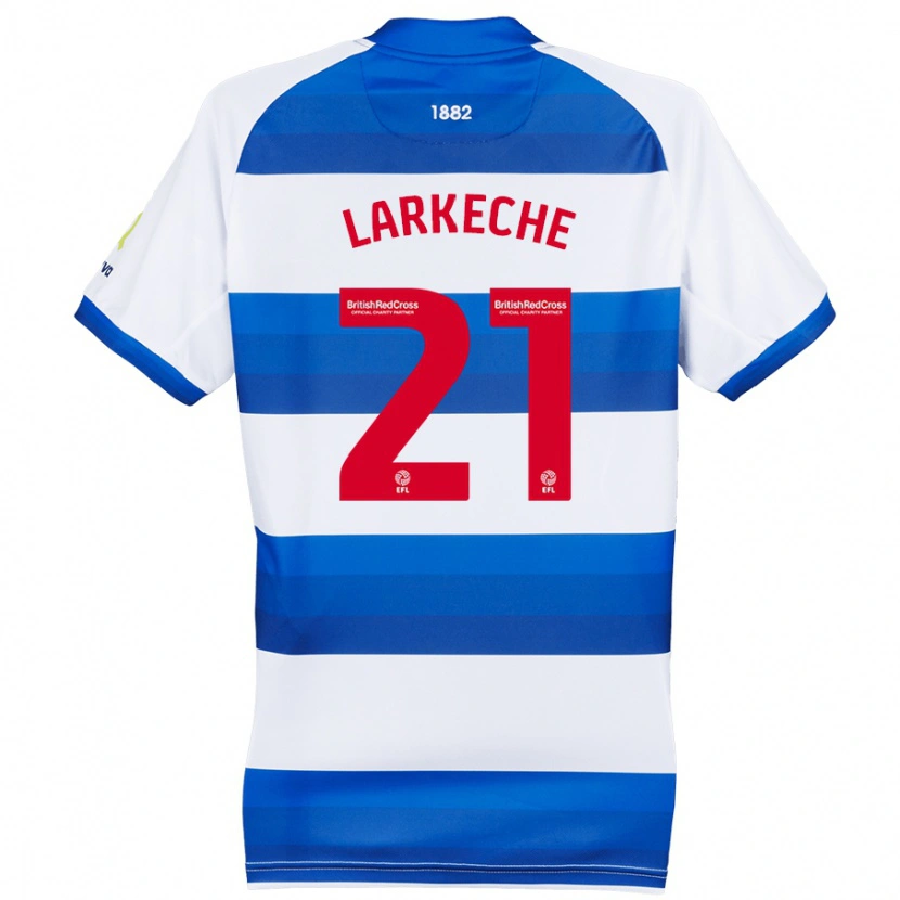 Danxen Niño Camiseta Ziyad Larkeche #21 Blanco Azul 1ª Equipación 2024/25 La Camisa México