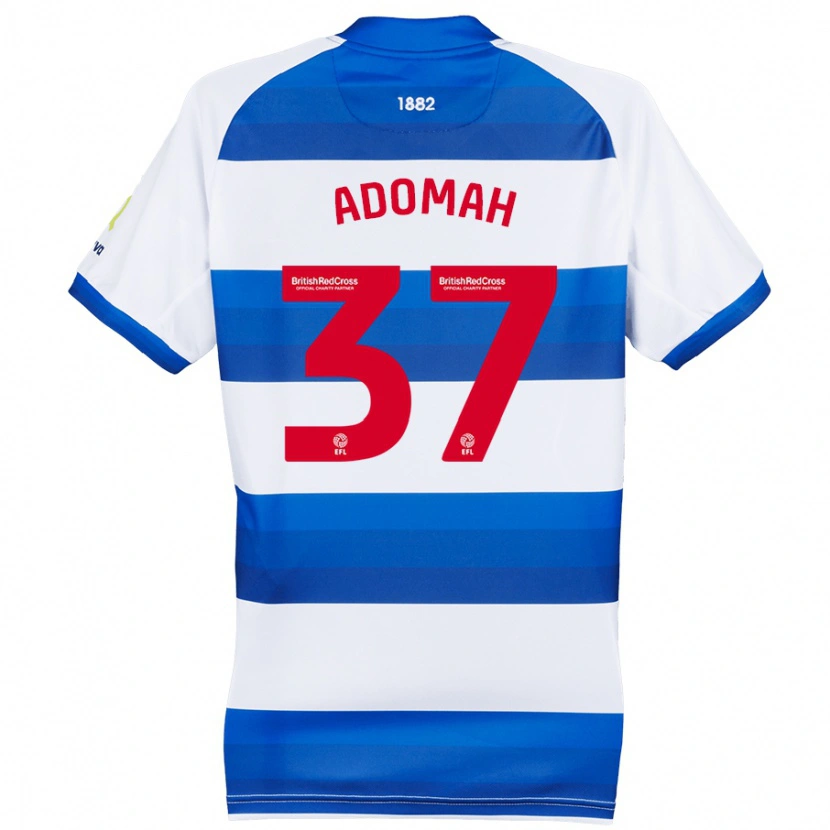 Danxen Niño Camiseta Albert Adomah #37 Blanco Azul 1ª Equipación 2024/25 La Camisa México