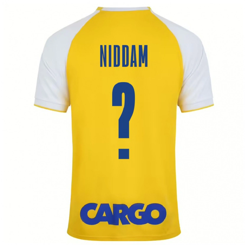 Danxen Niño Camiseta Nadav Niddam #0 Amarillo Blanco 1ª Equipación 2024/25 La Camisa México