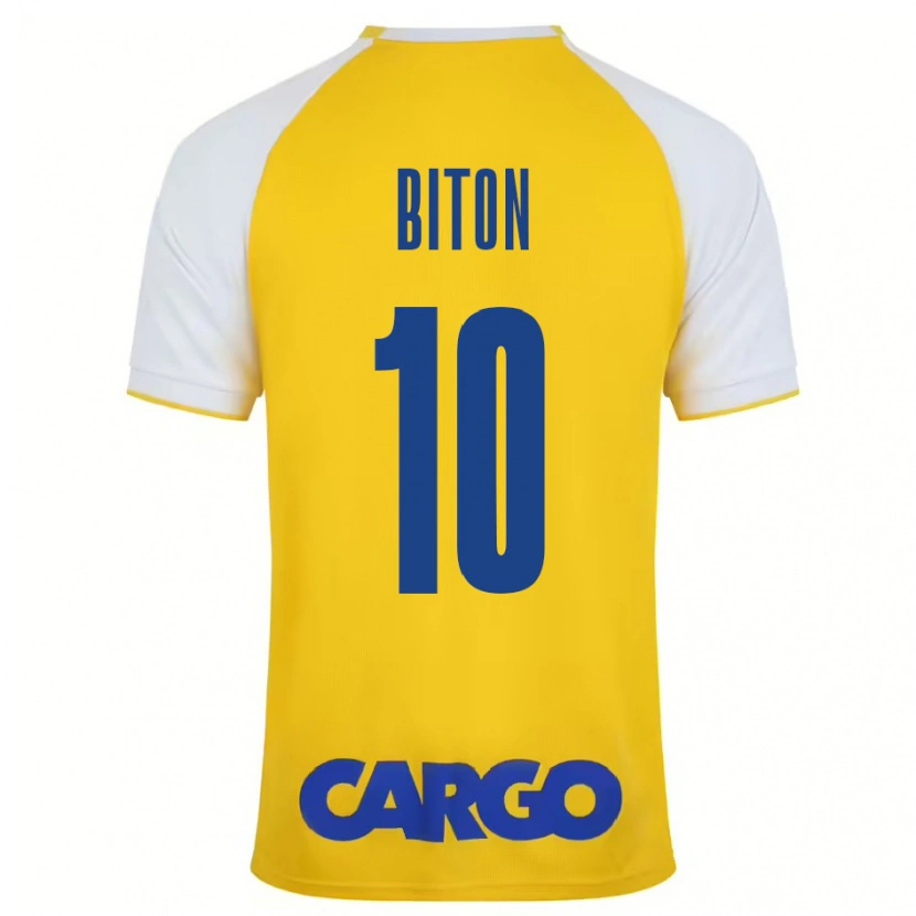Danxen Niño Camiseta Dan Biton #10 Amarillo Blanco 1ª Equipación 2024/25 La Camisa México