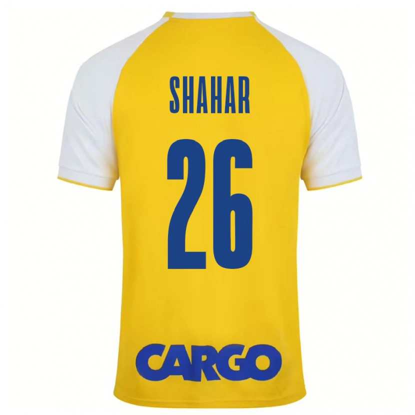 Danxen Niño Camiseta Ido Shahar #26 Amarillo Blanco 1ª Equipación 2024/25 La Camisa México