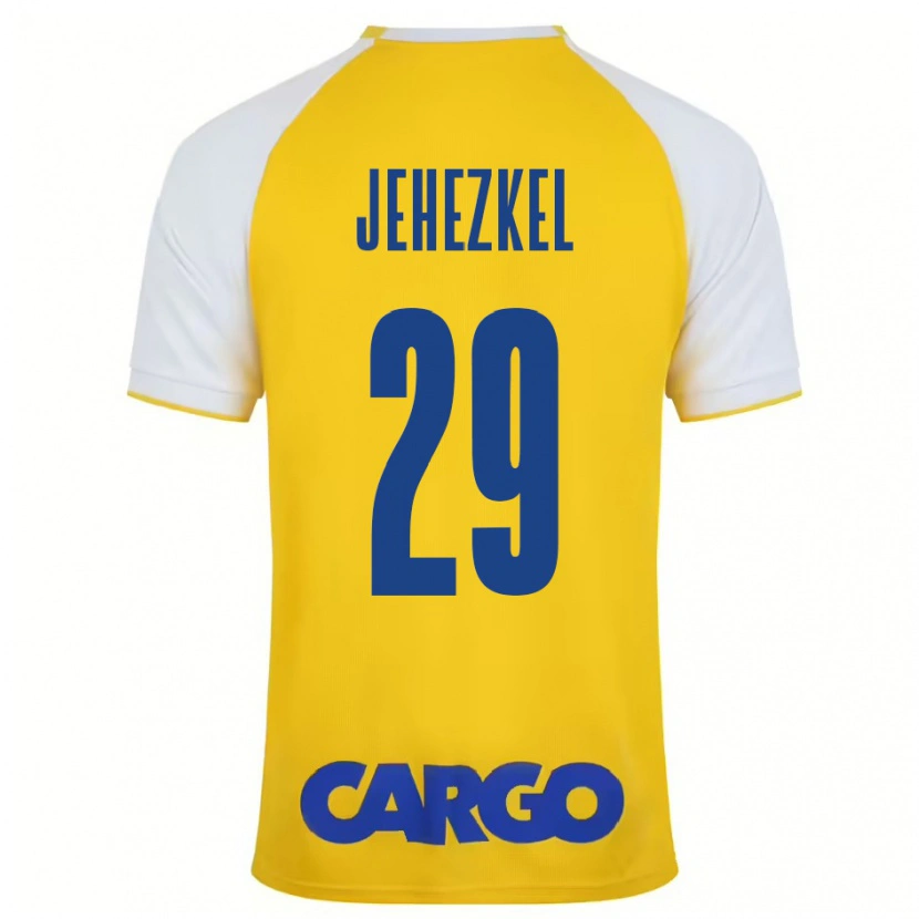 Danxen Niño Camiseta Sagiv Jehezkel #29 Amarillo Blanco 1ª Equipación 2024/25 La Camisa México