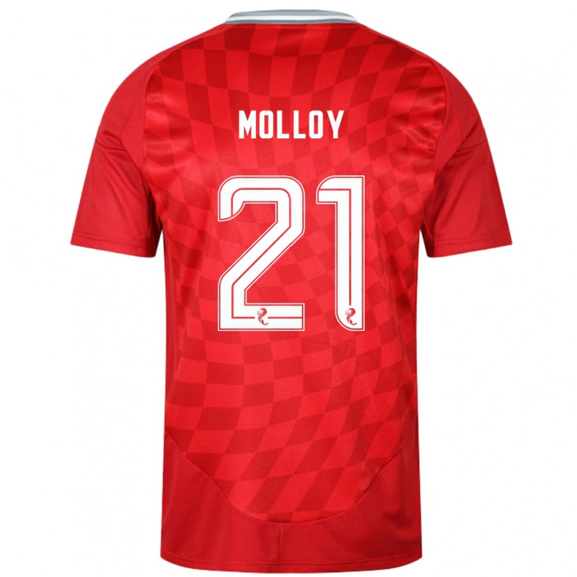 Danxen Niño Camiseta Gavin Molloy #21 Rojo 1ª Equipación 2024/25 La Camisa México