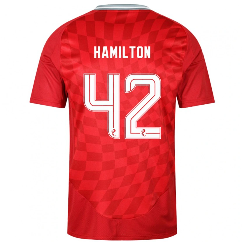 Danxen Niño Camiseta Brendan Hamilton #42 Rojo 1ª Equipación 2024/25 La Camisa México
