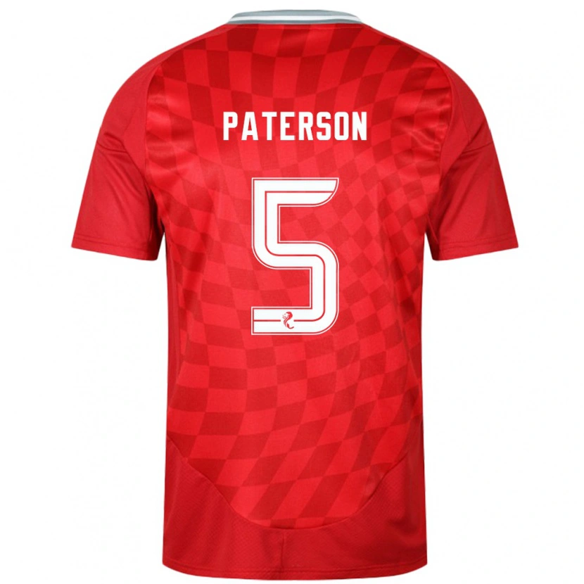Danxen Niño Camiseta Donna Paterson #5 Rojo 1ª Equipación 2024/25 La Camisa México