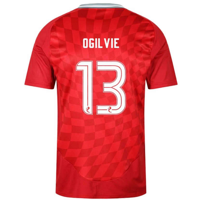 Danxen Niño Camiseta Francesca Ogilvie #13 Rojo 1ª Equipación 2024/25 La Camisa México