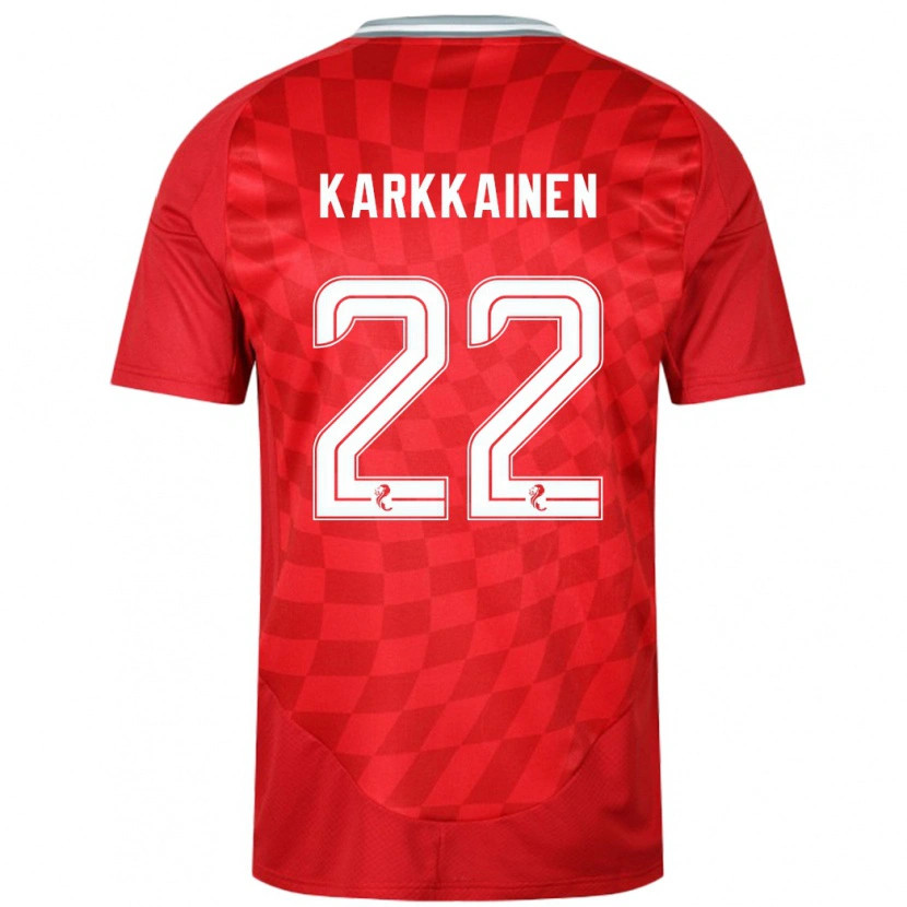 Danxen Niño Camiseta Elena Kärkkäinen #22 Rojo 1ª Equipación 2024/25 La Camisa México