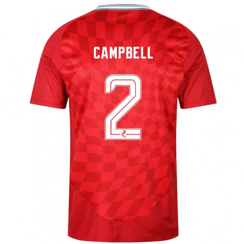 Danxen Niño Camiseta Loren Campbell #2 Rojo 1ª Equipación 2024/25 La Camisa México