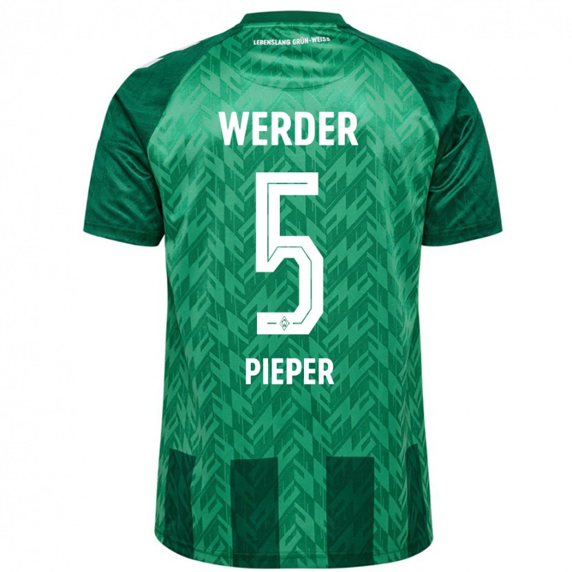 Danxen Niño Camiseta Amos Pieper #5 Verde 1ª Equipación 2024/25 La Camisa México