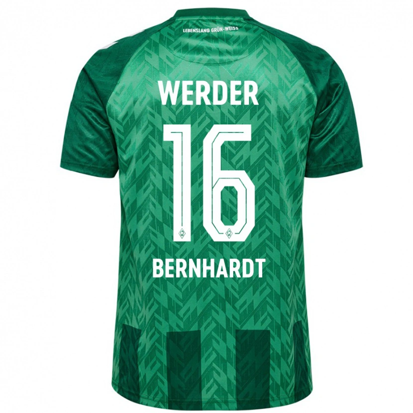 Danxen Niño Camiseta Emilie Bernhardt #16 Verde 1ª Equipación 2024/25 La Camisa México