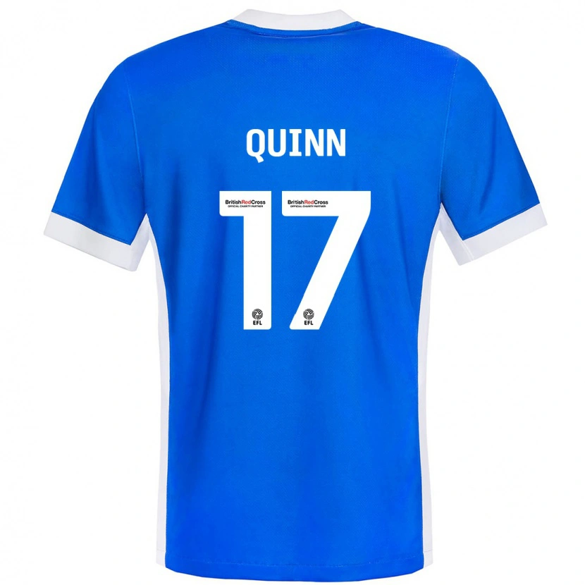 Danxen Niño Camiseta Lucy Quinn #17 Azul Blanco 1ª Equipación 2024/25 La Camisa México