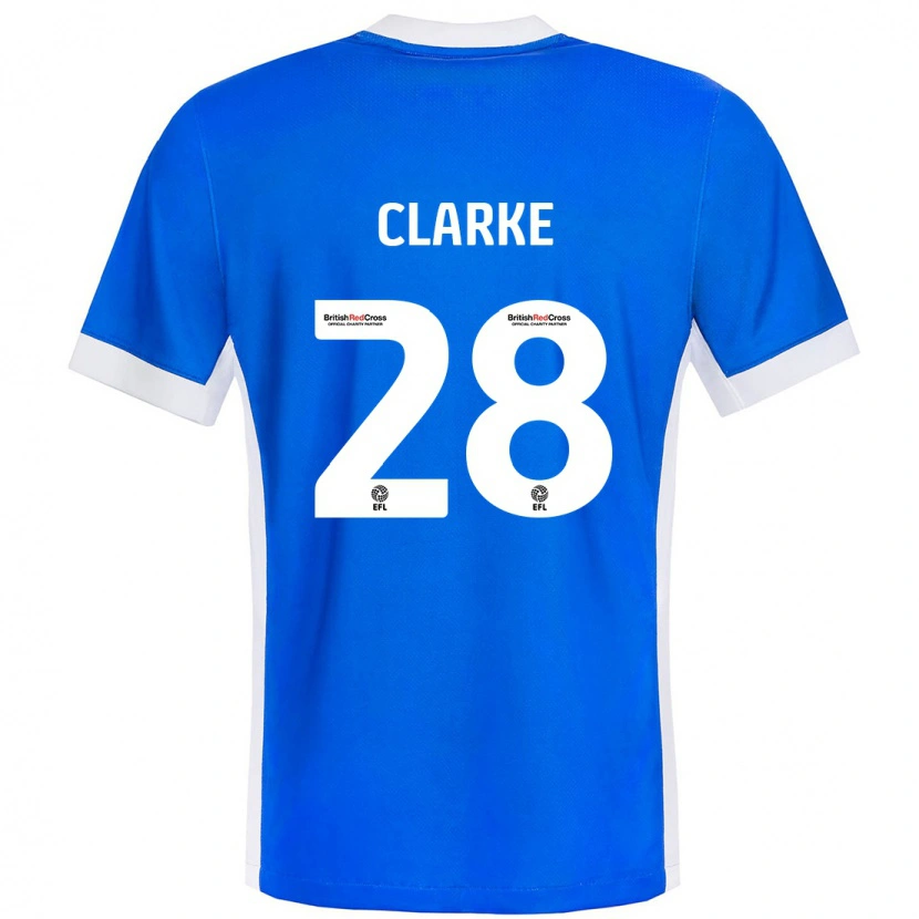 Danxen Niño Camiseta Charlotte Clarke #28 Azul Blanco 1ª Equipación 2024/25 La Camisa México