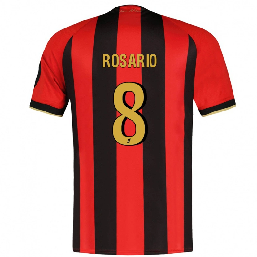 Danxen Niño Camiseta Pablo Rosario #8 Rojo Negro 1ª Equipación 2024/25 La Camisa México