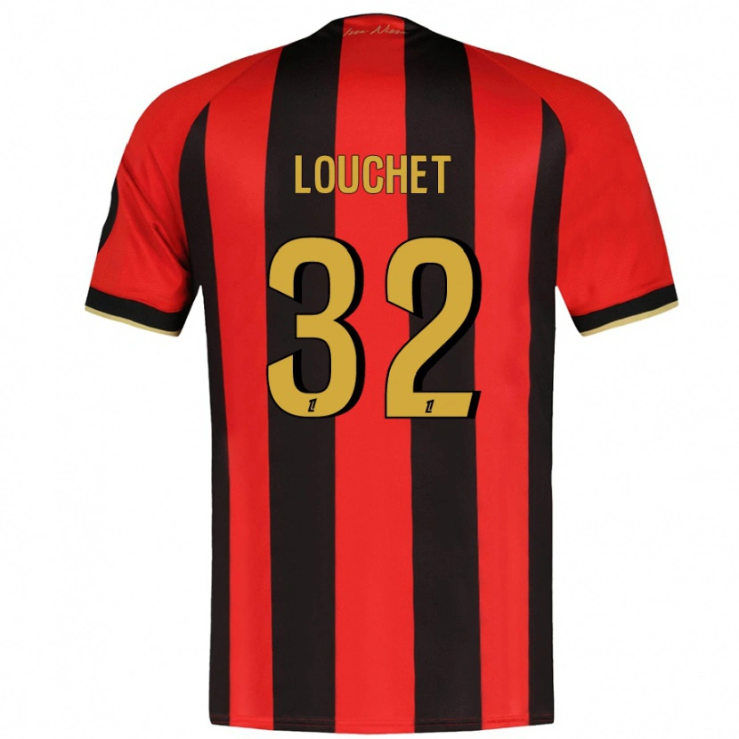 Danxen Niño Camiseta Tom Louchet #32 Rojo Negro 1ª Equipación 2024/25 La Camisa México