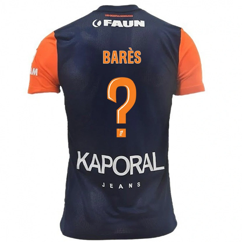 Danxen Niño Camiseta Gabriel Barès #0 Azul Marino Naranja 1ª Equipación 2024/25 La Camisa México