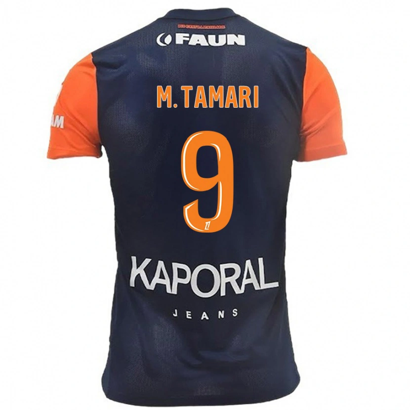 Danxen Niño Camiseta Mousa Tamari #9 Azul Marino Naranja 1ª Equipación 2024/25 La Camisa México