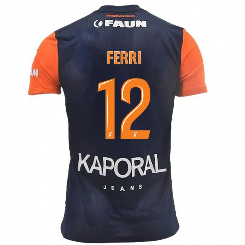Danxen Niño Camiseta Jordan Ferri #12 Azul Marino Naranja 1ª Equipación 2024/25 La Camisa México