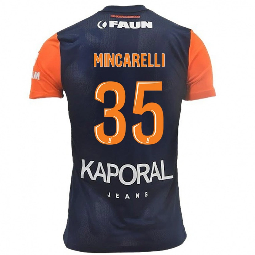 Danxen Niño Camiseta Lucas Mincarelli #35 Azul Marino Naranja 1ª Equipación 2024/25 La Camisa México