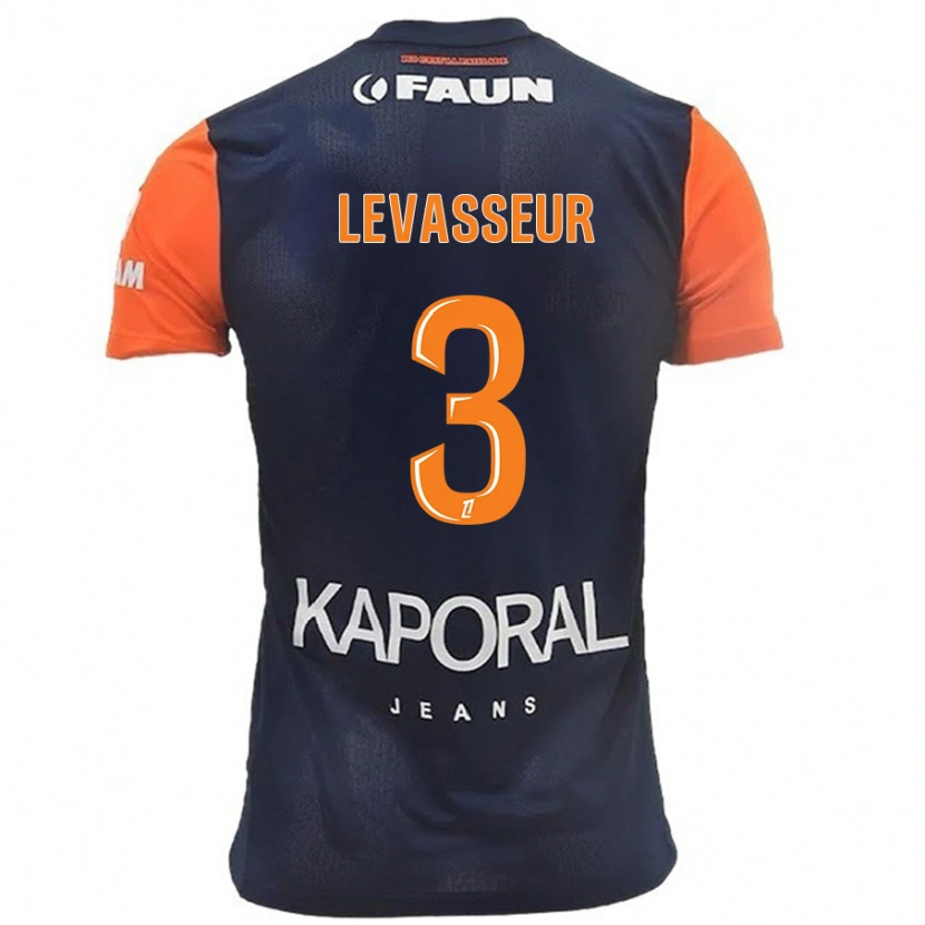 Danxen Niño Camiseta Marie Levasseur #3 Azul Marino Naranja 1ª Equipación 2024/25 La Camisa México