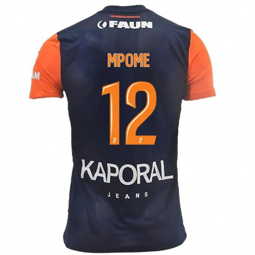 Danxen Niño Camiseta Maelys Mpomé #12 Azul Marino Naranja 1ª Equipación 2024/25 La Camisa México