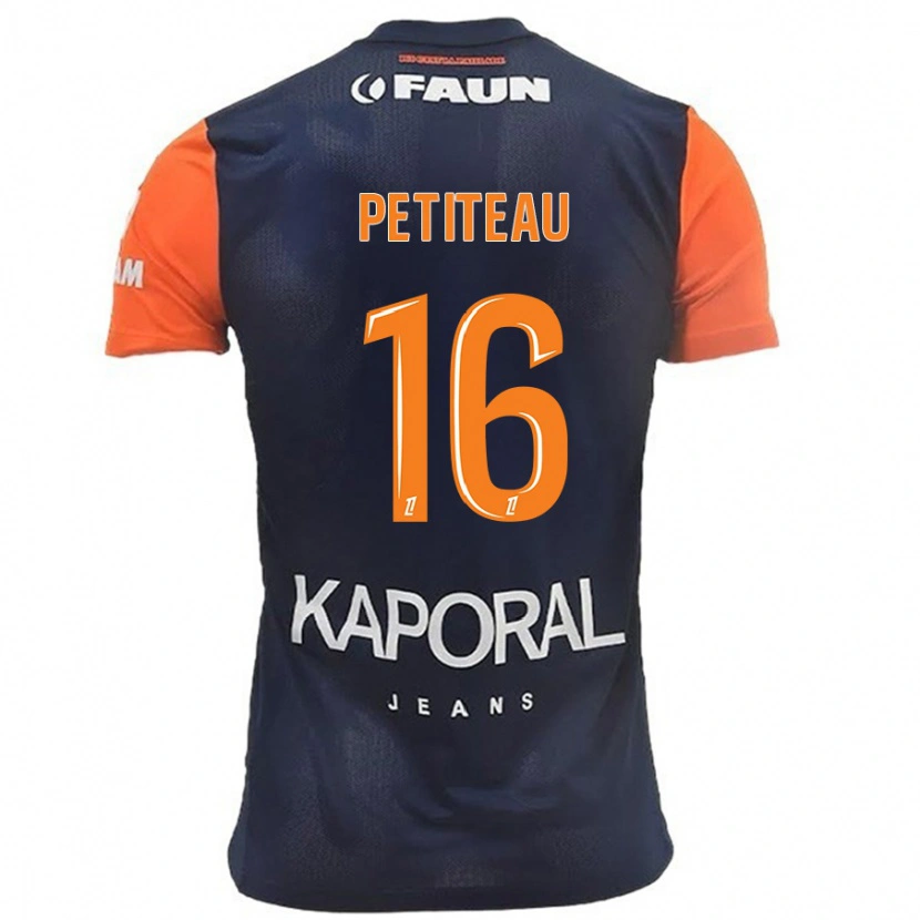 Danxen Niño Camiseta Marie Petiteau #16 Azul Marino Naranja 1ª Equipación 2024/25 La Camisa México