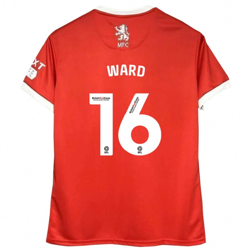 Danxen Niño Camiseta Francesca Ward #16 Rojo Blanco 1ª Equipación 2024/25 La Camisa México