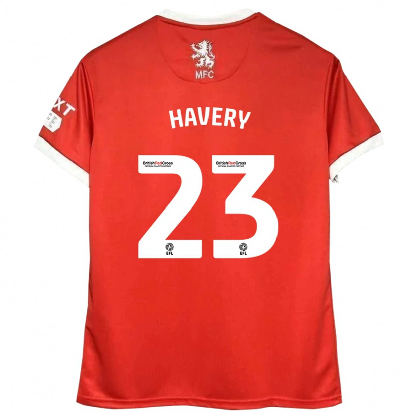 Danxen Niño Camiseta Nicole Havery #23 Rojo Blanco 1ª Equipación 2024/25 La Camisa México