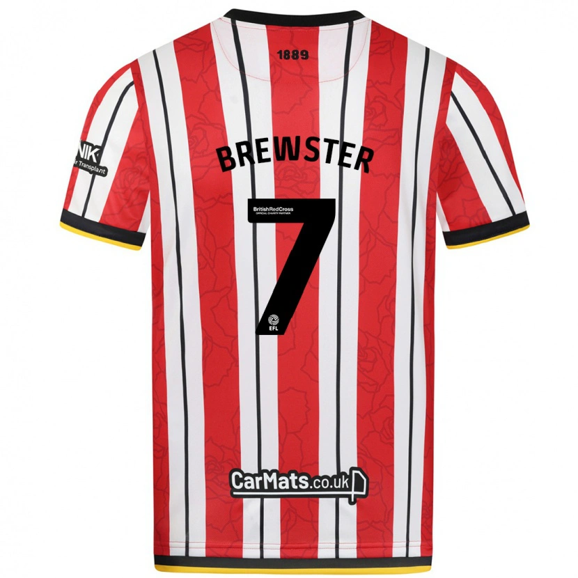 Danxen Niño Camiseta Rhian Brewster #7 Rojo Blanco Rayas 1ª Equipación 2024/25 La Camisa México