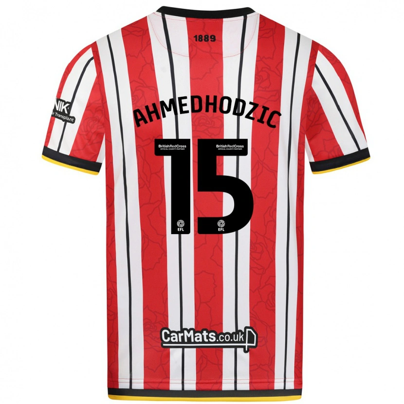 Danxen Niño Camiseta Anel Ahmedhodzic #15 Rojo Blanco Rayas 1ª Equipación 2024/25 La Camisa México