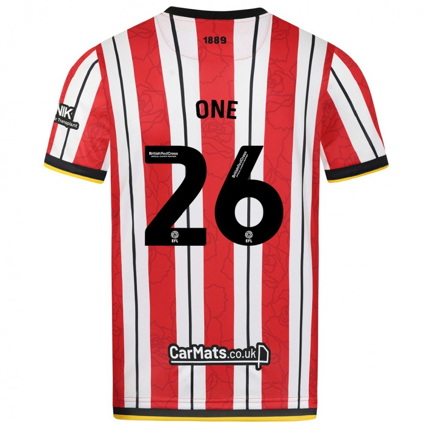 Danxen Niño Camiseta Ryan Oné #26 Rojo Blanco Rayas 1ª Equipación 2024/25 La Camisa México