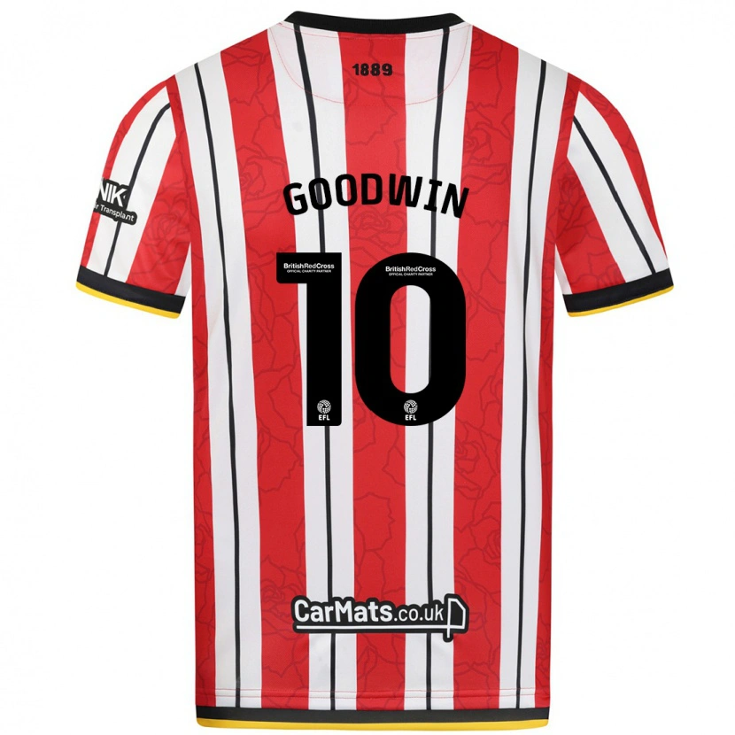 Danxen Niño Camiseta Isobel Goodwin #10 Rojo Blanco Rayas 1ª Equipación 2024/25 La Camisa México