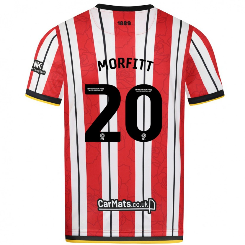 Danxen Niño Camiseta Izzy Morfitt #20 Rojo Blanco Rayas 1ª Equipación 2024/25 La Camisa México