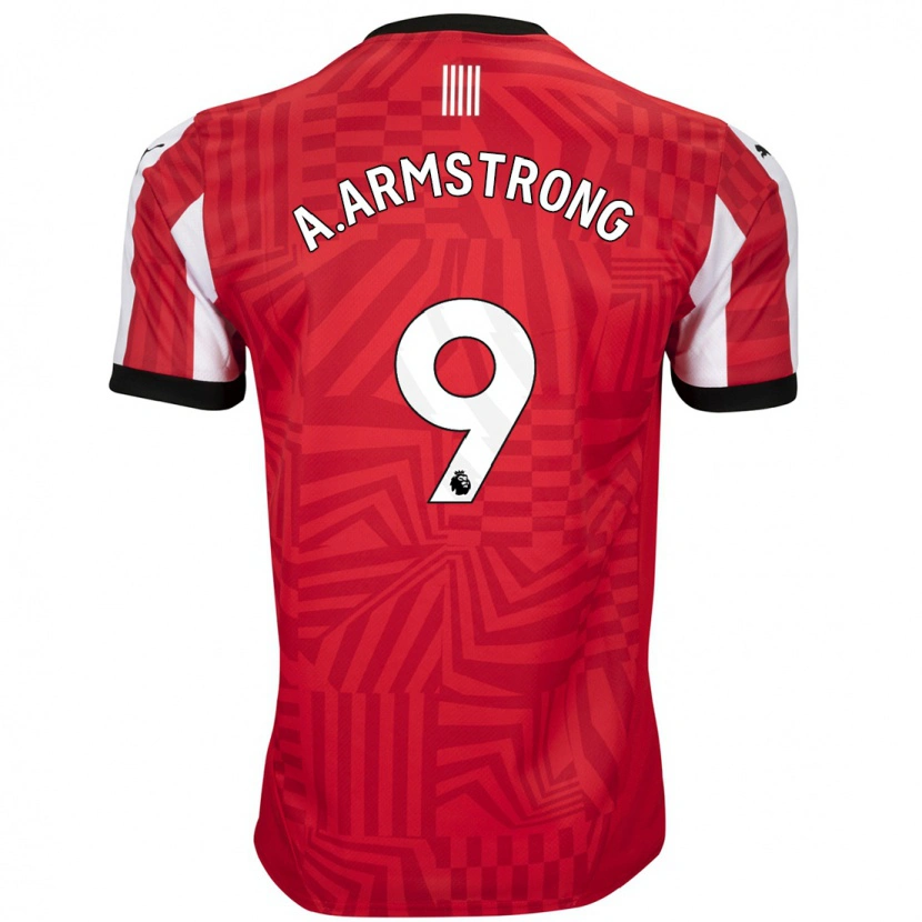 Danxen Niño Camiseta Adam Armstrong #9 Rojo Blanco 1ª Equipación 2024/25 La Camisa México