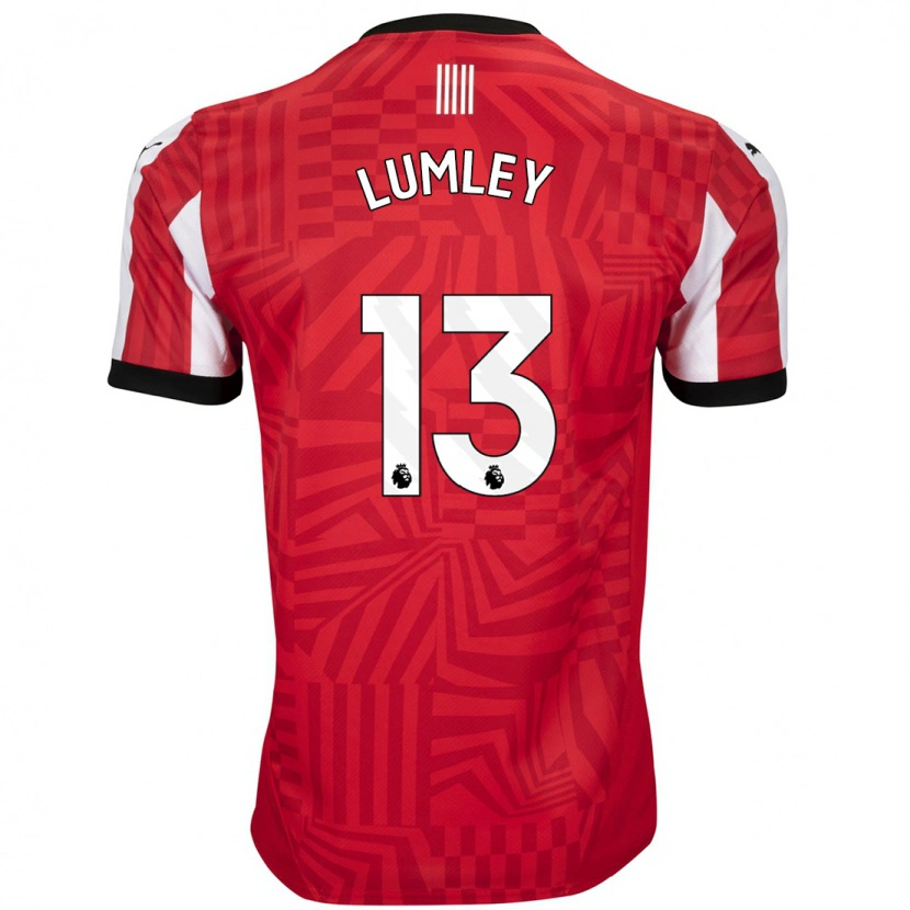 Danxen Niño Camiseta Joe Lumley #13 Rojo Blanco 1ª Equipación 2024/25 La Camisa México