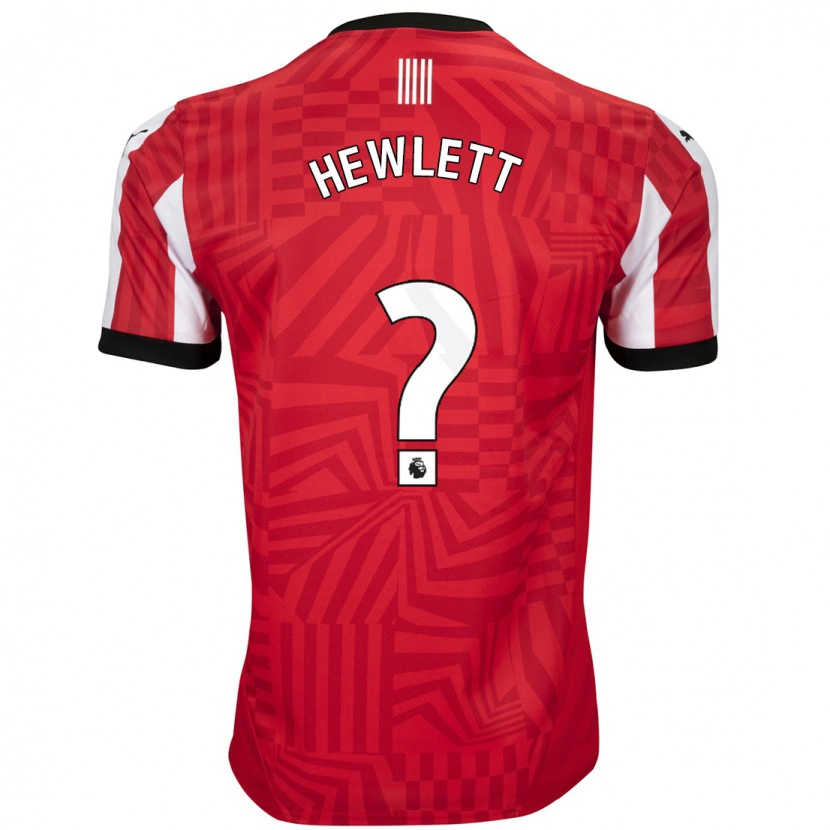Danxen Niño Camiseta Jem Hewlett #0 Rojo Blanco 1ª Equipación 2024/25 La Camisa México