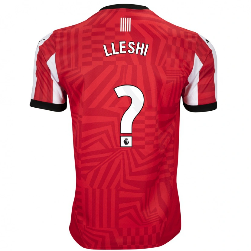 Danxen Niño Camiseta Henri Lleshi #0 Rojo Blanco 1ª Equipación 2024/25 La Camisa México