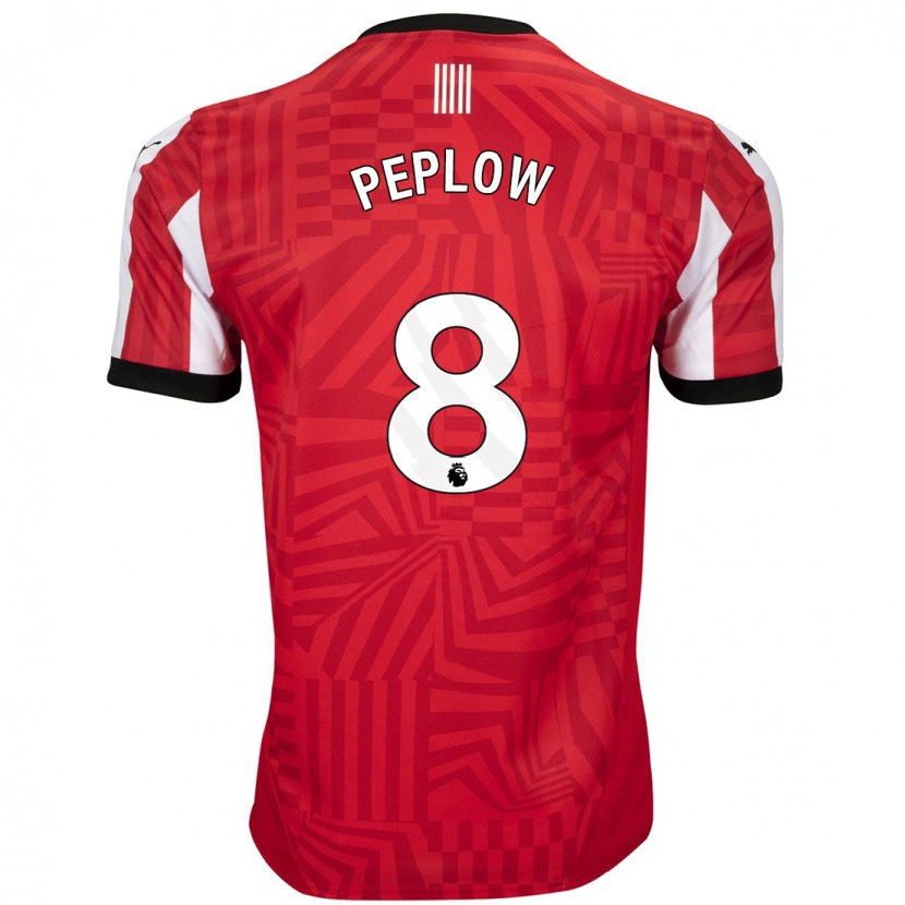 Danxen Niño Camiseta Chloe Peplow #8 Rojo Blanco 1ª Equipación 2024/25 La Camisa México