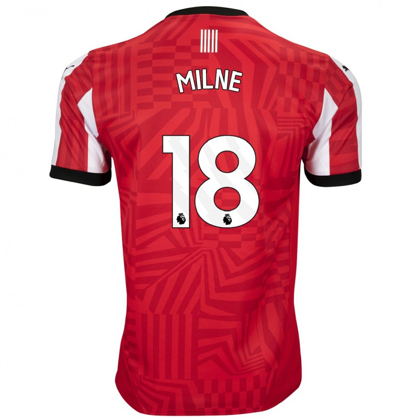 Danxen Niño Camiseta Izzy Milne #18 Rojo Blanco 1ª Equipación 2024/25 La Camisa México