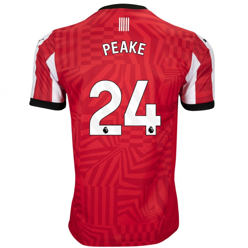 Danxen Niño Camiseta Paige Peake #24 Rojo Blanco 1ª Equipación 2024/25 La Camisa México